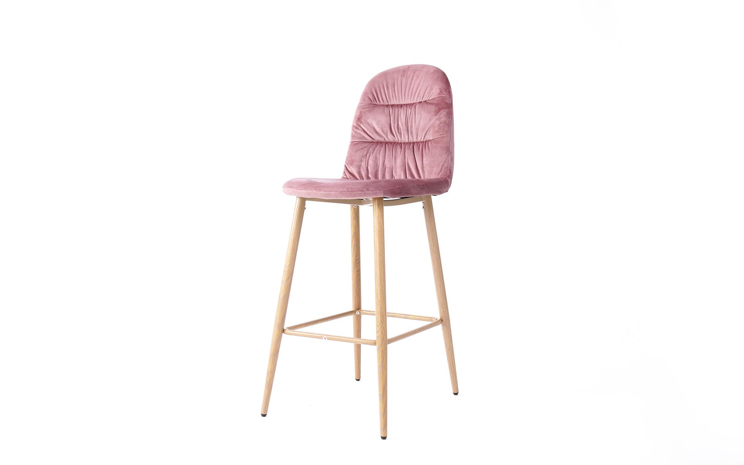 Καρέκλα μπαρ Divel, ροζ  1